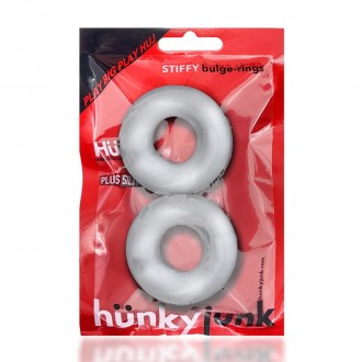 STIFFY - 2-PACK NO-ROLL COCKRINGS - CLEAR ICE