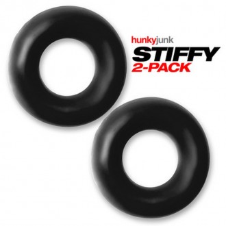 STIFFY - 2-PACK NO-ROLL COCKRINGS - TAR ICE