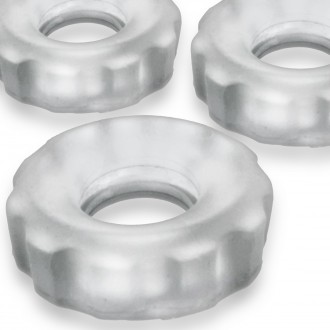 SUPER HUJ - 3-PACK STRETCHY COCKRINGS - CLEAR ICE