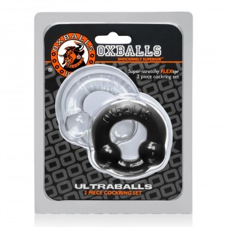 ULTRABALLS - 2-PACK NODULE PRESSURE COCKRINGS - BLACK / CLEAR