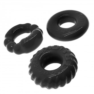 BONEMAKER - 3-PACK BONER COCKRING KIT - BLACK