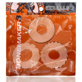 BONEMAKER - 3-PACK BONER COCKRING KIT - CLEAR