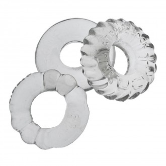 BONEMAKER - 3-PACK BONER COCKRING KIT - CLEAR