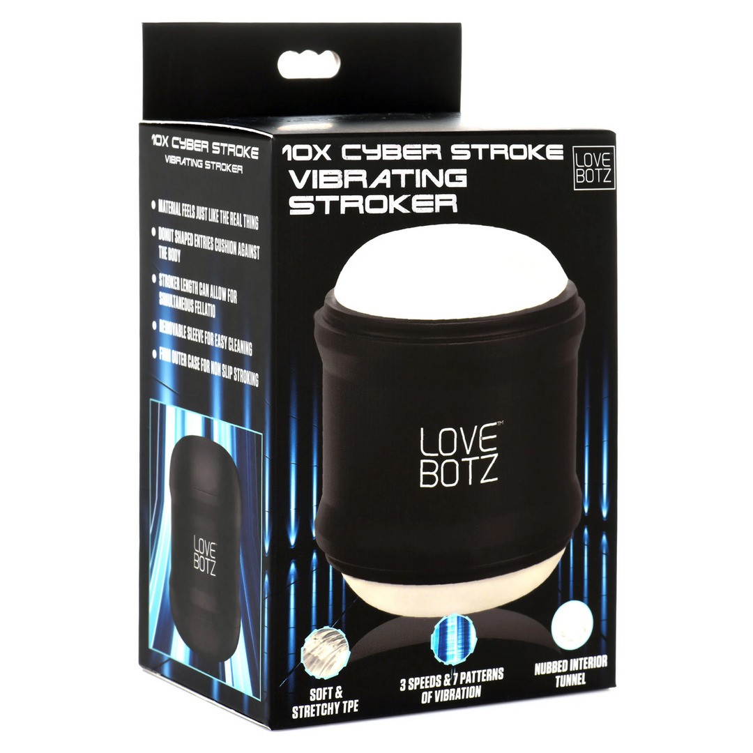 CYBER STROKE VIBRATING STROKER - BLACK