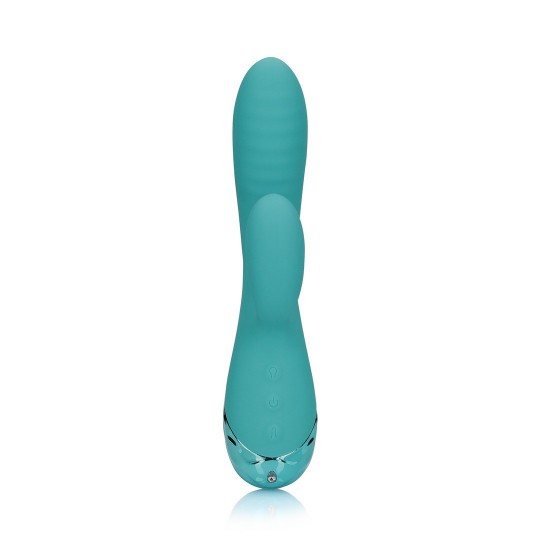 INFLATABLE RABBIT VIBRATOR - PEACOCK BLUE