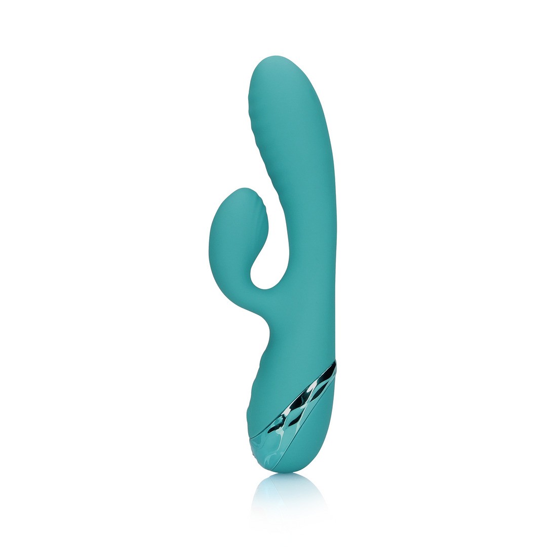 INFLATABLE RABBIT VIBRATOR - PEACOCK BLUE