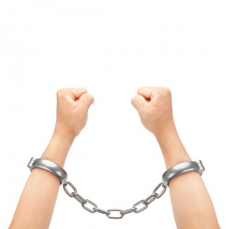 HEAVY DUTY HAND CUFFS - SILVER