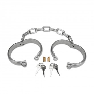 HEAVY DUTY ANKLE CUFFS - SILVER