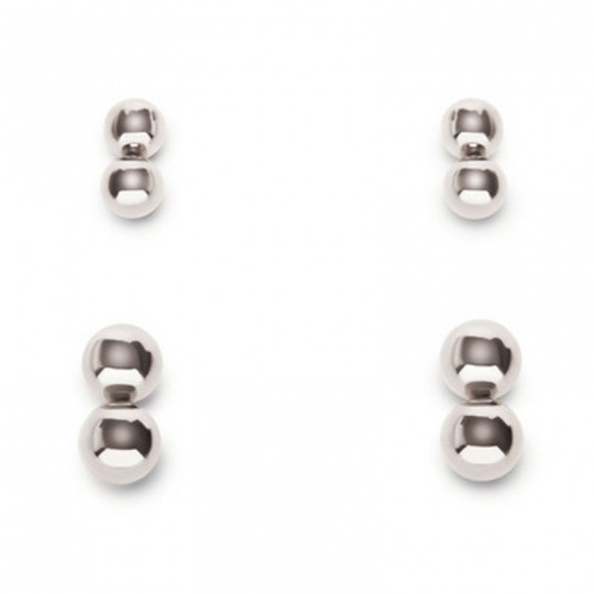 MAGNETIC ORBS - 4 PAIR SET - SILVER