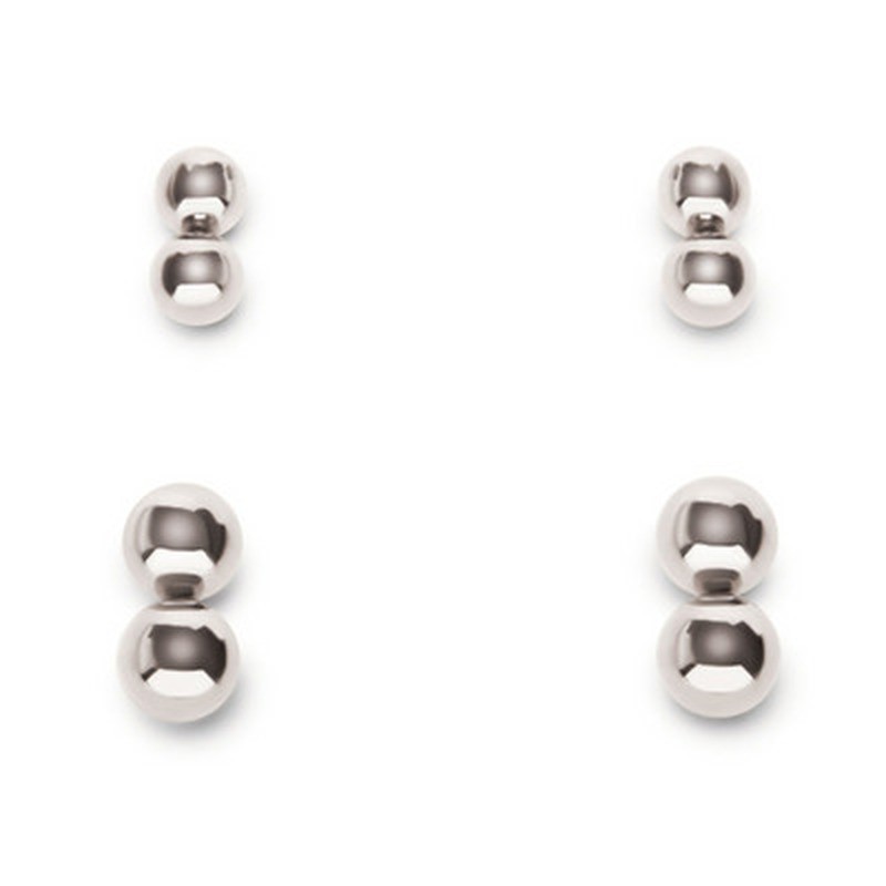 MAGNETIC ORBS - 4 PAIR SET - SILVER