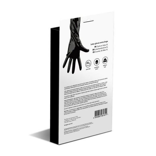 LATEX GLOVES - X LARGE - BLACK