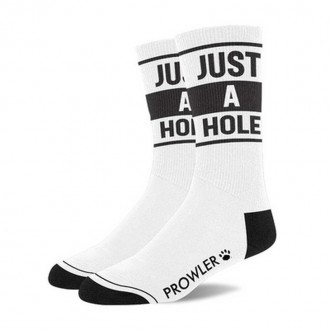 JUST A HOLE SOCKS - WHITE/BLACK