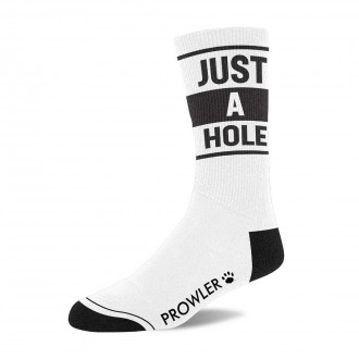 JUST A HOLE SOCKS - WHITE/BLACK