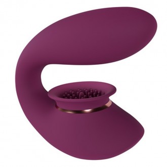 TWITCH 3 - RECHARGEABLE VIBRATOR AND SUCTION - BURGUNDY