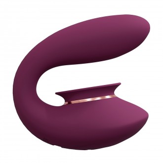TWITCH 3 - RECHARGEABLE VIBRATOR AND SUCTION - BURGUNDY