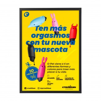 MOLDURA PRETA COM POSTER O-PET 50 X 70 CM CRUSHIOUS ES