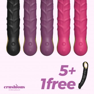 5 + 1 GRATUITO MAGNUS VIBRADOR REALISTA CRUSHIOUS MULTICOLOR