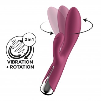 SATISFYER SPINNING RABBIT 1 VIBRATOR RED