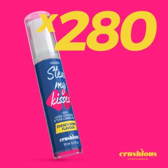 PACK DE 280 GEL LUBRICANTE STEAL MY KISSES DE SABOR BEBIDA ENERGÉTICA CRUSHIOUS 10ML