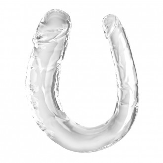 GODE MEDIUM DOUBLE TROUBLE KING COCK CLEAR 13"