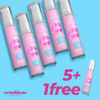 5 + 1 GRÁTIS GEL LUBRIFICANTE STEAL MY KISSES COM SABOR A ALGODÃO DOCE CRUSHIOUS 10ML