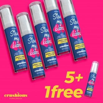 5 + 1 GRATUIT GELÉE LUBRIFIANTE STEAL MY KISSES AU ARÔME DE BOISSON ÉNERGISANTE CRUSHIOUS 10ML