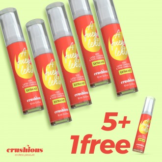 5 + 1 GRATUITO JELLY LUBRIFICANTE LUBSHIOUS AL EFFETTO CALORE CRUSHIOUS 10ML