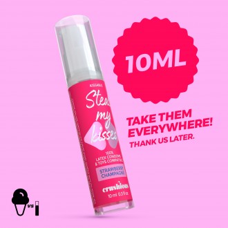 CRUSHIOUS STEAL MY KISSES STRAWBERRY CHAMPAGNE FLAVOUR LUBRICANT GEL 10ML