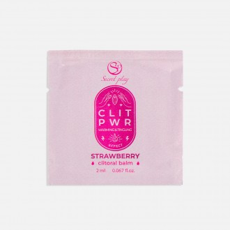 SECRET PLAY CLIT PWR SACHET - STRAWBERRY CLITORAL BALM 2ML