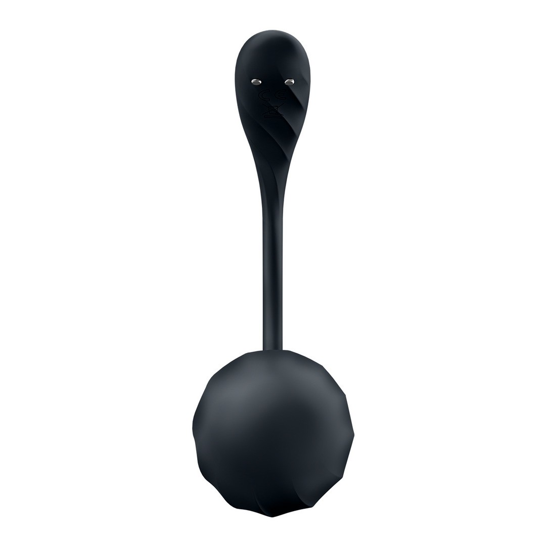 OVO VIBRATÓRIO COM APLICAÇÃO RIBBED PETAL CONNECT APP PRETO SATISFYER