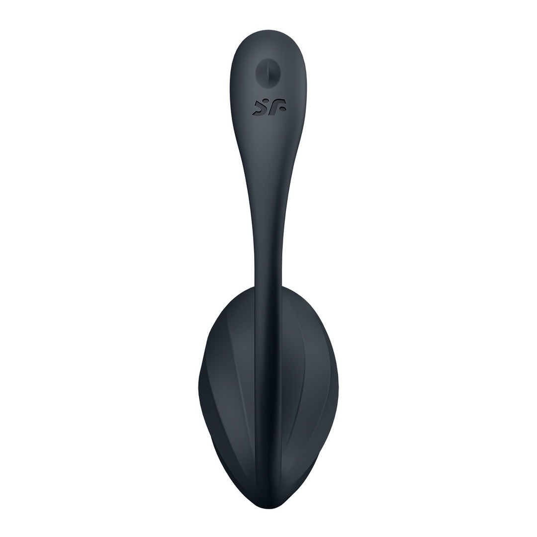 HUEVO VIBRADOR CON APLICACIÓN RIBBED PETAL CONNECT APP NEGRO SATISFYER