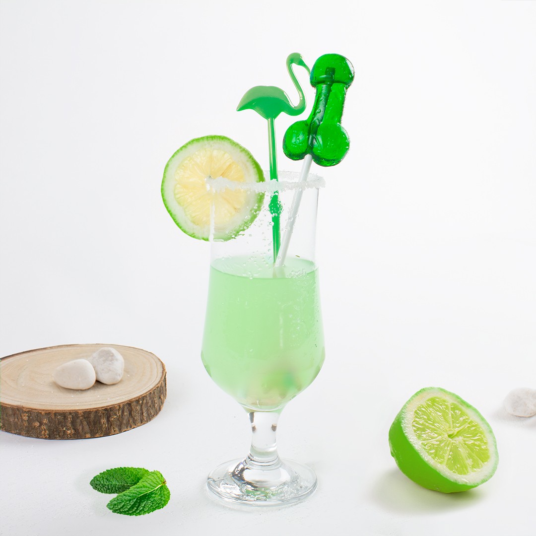 SECRET PLAY PENIS-SHAPED LOLLIPOP FLAVOURED WITH MOJITO AND CONTAINING ALCOHOL