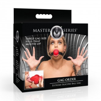 GAG ORDER - EXTREME SILICONE BALL GAG - RED