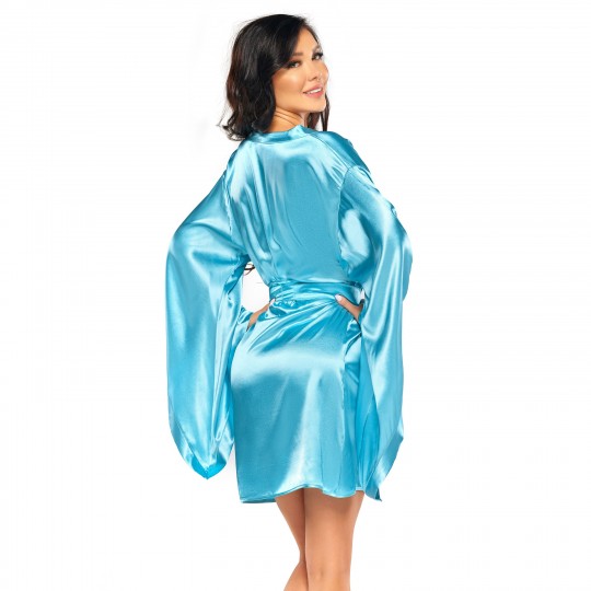 BEAUTY NIGHT FASHION SAMIRA PEIGNOIR AND THONG TURQUOISE