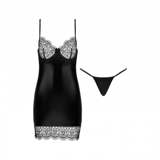 NUISETTE ET STRING ADELIA NOIR BEAUTY NIGHT FASHION