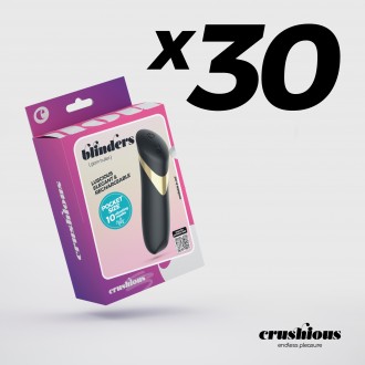 PACK DE 30 BLINDERS BALA VIBRADORA RECARGABLE CRUSHIOUS NEGRA