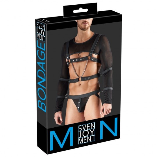 CONJUNTO DE 4 PEÇAS SVENJOYMENT BONDAGE PRETO