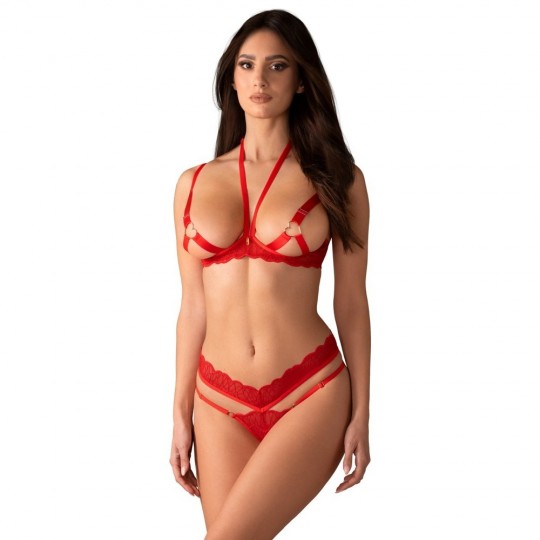 CONJUNTO DE 2 PIEZAS CUPIDE DESIR ROJO OBSESSIVE