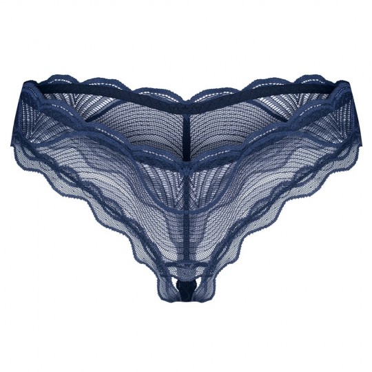 TANGA CON ABERTURA NIGHTLY AZUL OBSESSIVE