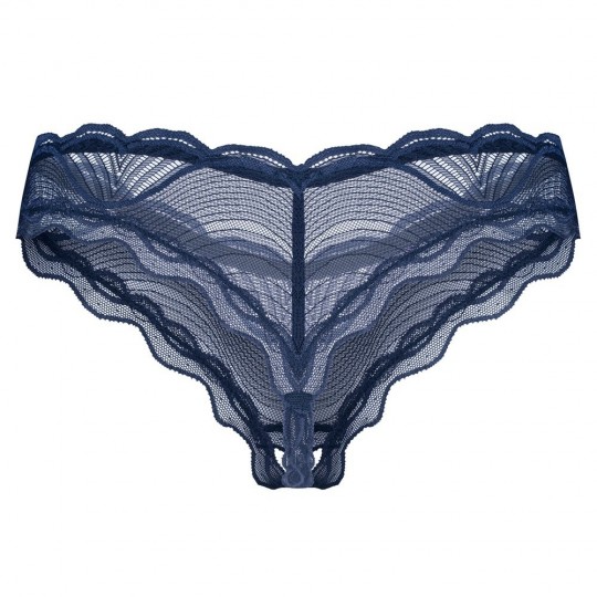 TANGA CON ABERTURA NIGHTLY AZUL OBSESSIVE