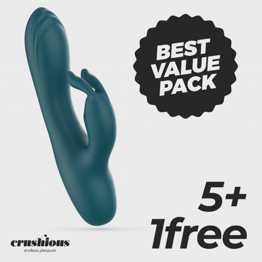 5 + 1 GRATUITO MINI VIBRATORE RABBIT LOLA CRUSHIOUS