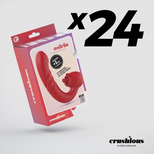 PACK DE 24 VIBRATEUR ROSE À POUSSEÉ OSIRIA CRUSHIOUS