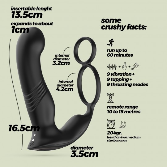 VIBRADOR DE PRÓSTATA COM COMANDO ERIXOS CRUSHIOUS