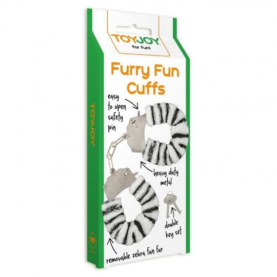 FURRY FUN CUFFS ZEBRA PLUSH