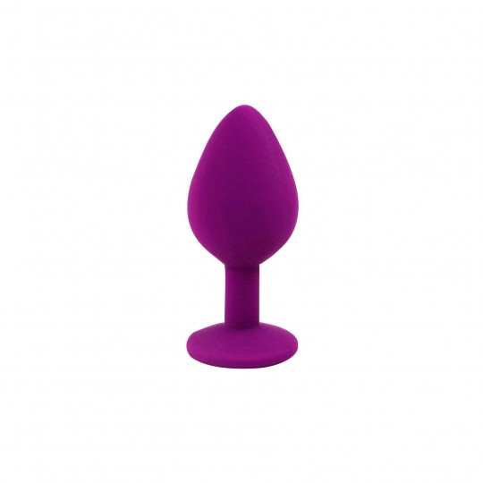 PLUG ANAL EN SILICONE AVEC BIJOU VIOLET CANDY LUST