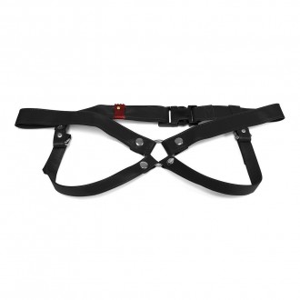 LULÚ LAFEM BLACK LEATHER HANDMADE HARNESS 3 CM/ L