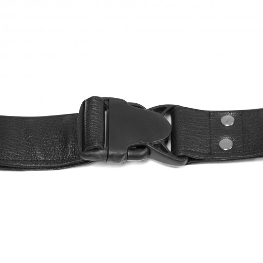 LULÚ LAFEM BLACK LEATHER HANDMADE HARNESS 3 CM/ M