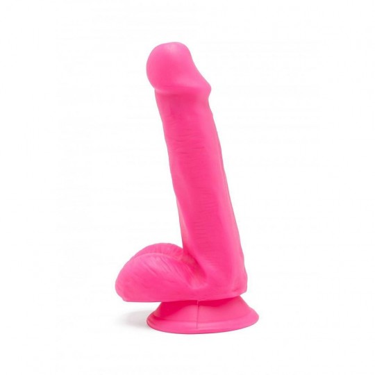 HAPPY DICKS DILDO 6 INCH W.BALLS PINK