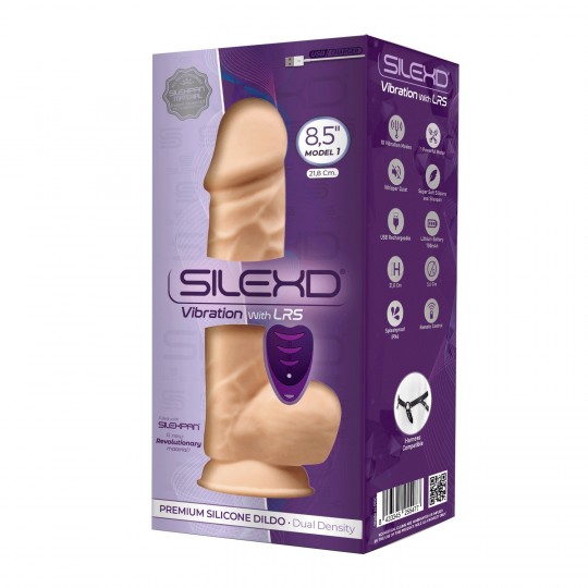 VIBRADOR REALISTA COM ROTAÇÃO E COMANDO SILEXD FLESH MODELO 1 8.5&quot; SILEXD