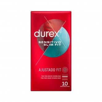 CAIXA COM 10 PRESERVATIVOS SENSITIVO SLIM FIT DUREX